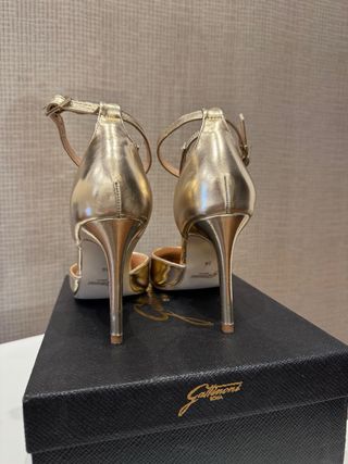 Scarpe Gattinoni tacco oro tg 36
