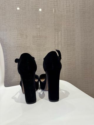 Scarpe con tacco nere plateau