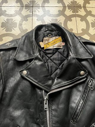 1970 Chaqueta Cuero Schott Perfecto 618 Talla 38