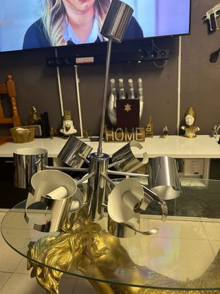 Lámpara araña cristal y metal