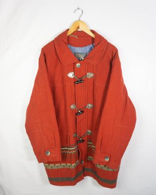 Chaqueta Larga Étnica Vintage Roja XL