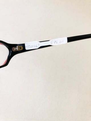 3-017-Occhiali Oxydo nuovi rosso nero rettangolare