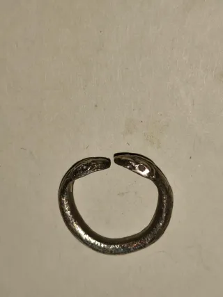 Anillo Plata Antiguo Dos Serpientes