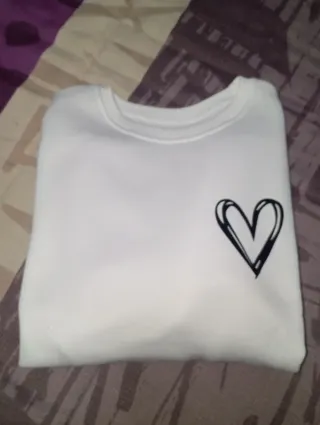 Sudadera blanca talla S