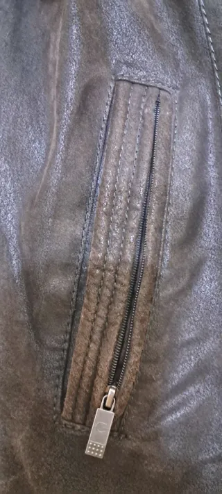 Chaqueta de cuero negra hombre