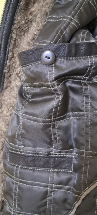 Chaqueta de cuero negra hombre