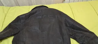 Chaqueta de cuero negra hombre