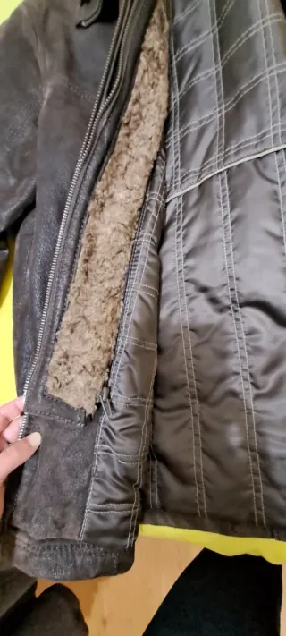 Chaqueta de cuero negra hombre