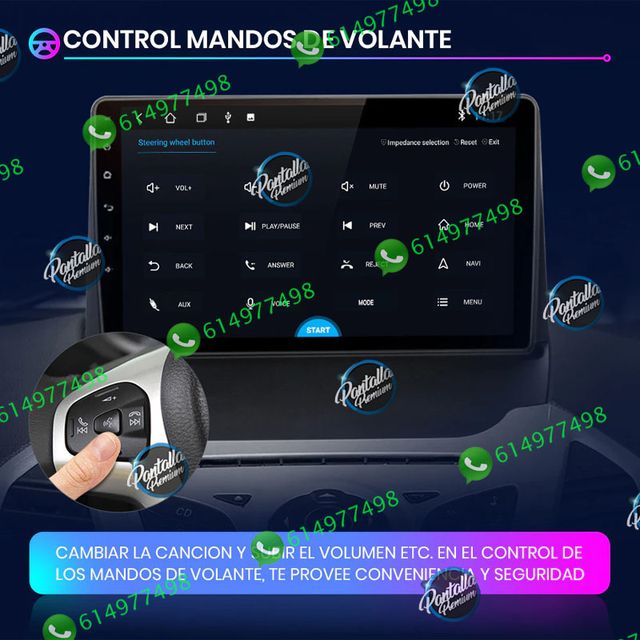Radio Pantalla CARPLAY GPS USB para Ford Fiesta