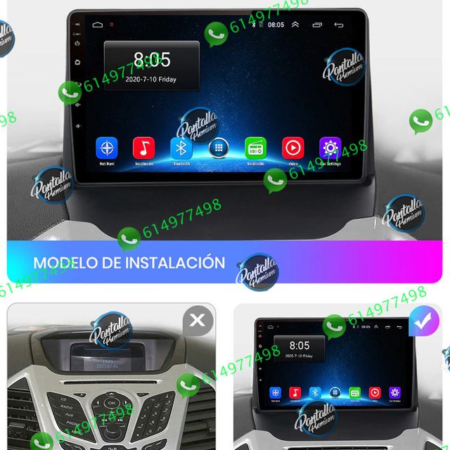 Radio Pantalla CARPLAY GPS USB para Ford Fiesta