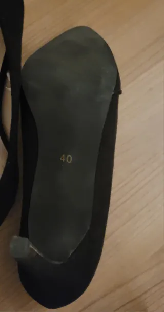 Zapatos de tacón negros, talla 40