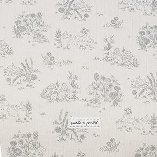 Saco Capucha Toile de Jouy Crema
