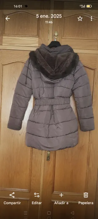 Chaquetón marrón calentito poco uso