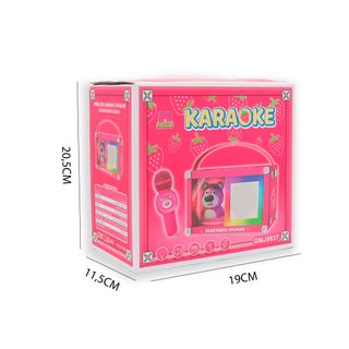 Karaoke Osito Rosa Bluetooth RGB