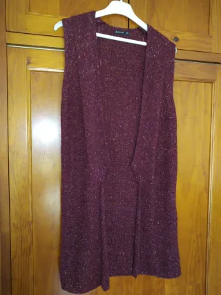 Chaleco largo mujer.