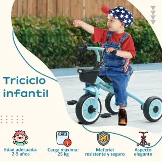 Triciclo infantil azul
