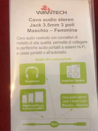 Cavo audio stereo WIMITECH CAQ-108 3Mt