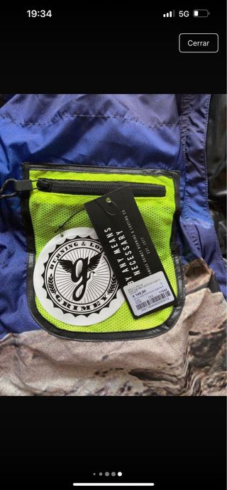 Abrigo Grimey plumífero reversible gris y verde