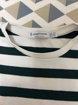 Jersey rayas mujer verde y blanco