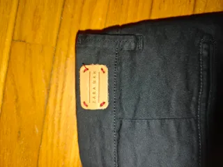 Pantalón chino Zara azul marino T.36