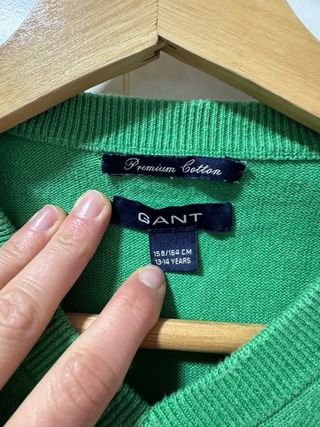 Jersey Gant Verde Cuello Pico