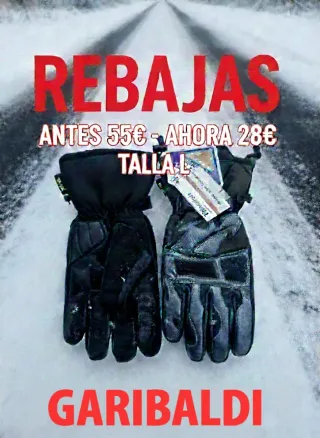 Guantes Garibaldi Talla L Negro