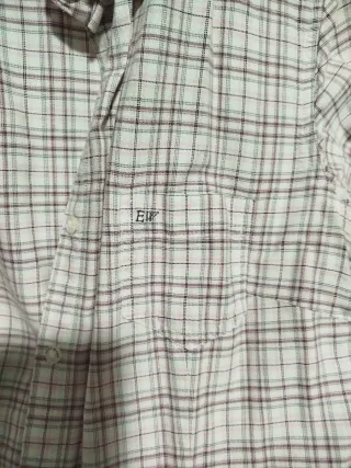 Camisa de cuadros rosa y blanca