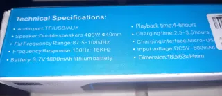 Altavoz Bluetooth Portátil Inalámbrico