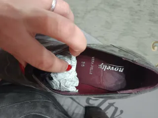 Scarpe Novelty Tg 35 con lacci e tacco