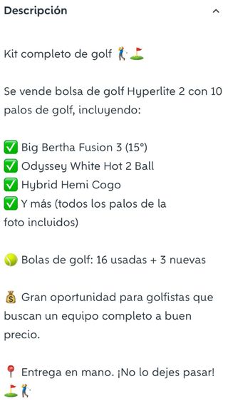 Set de Palos de Golf
