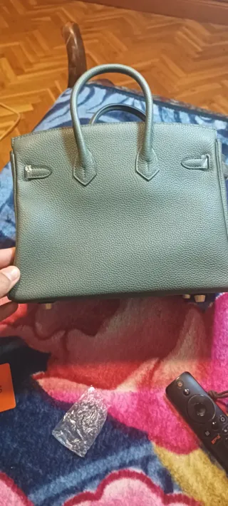 Bolso Hermes Verde con Charm de Caballo