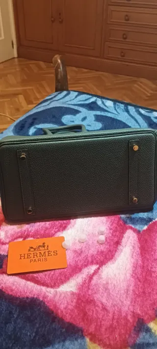 Bolso Hermes Verde con Charm de Caballo