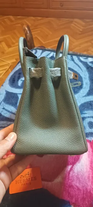 Bolso Hermes Verde con Charm de Caballo