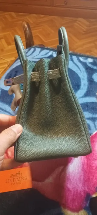 Bolso Hermes Verde con Charm de Caballo