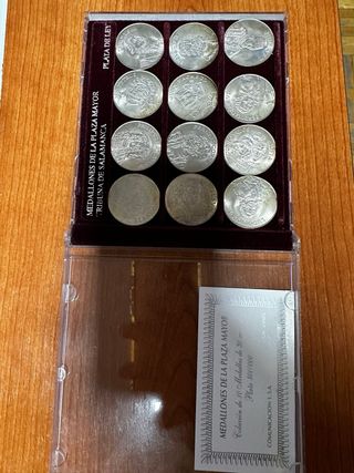 Medallones Plata Ley Plaza Mayor Salamanca
