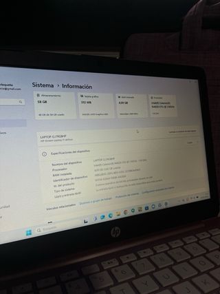 Portátil HP Rosa Oro con Ratón y Bolso