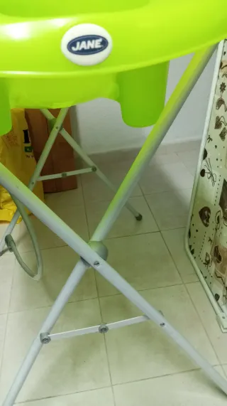 Bañera bebé Jane verde con soporte