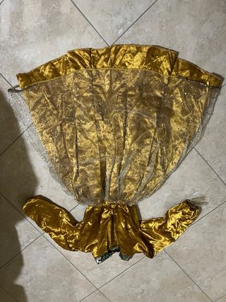Vestito di carnevale Principessa reale oro bimba