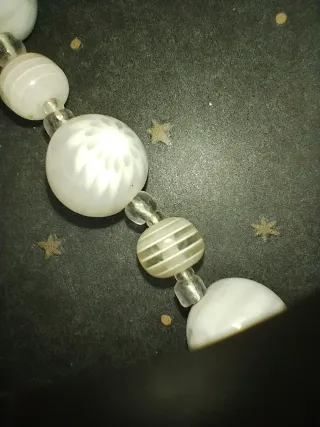 Collana vintage Murano flower White