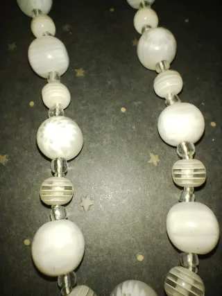 Collana vintage Murano flower White