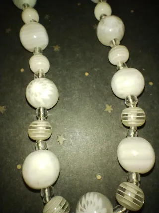 Collana vintage Murano flower White