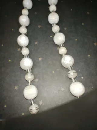 Collana vintage Murano flower White