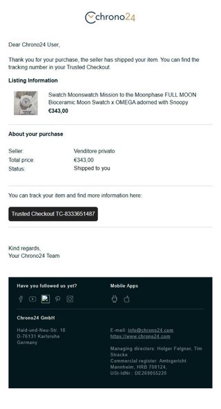 Swatch Moonphase Snoopy Bianco - Scatola