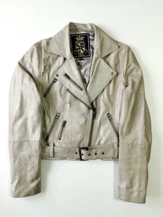 Chaqueta Piel Blanco Talla L/40