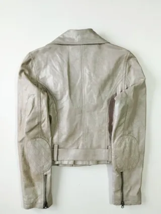 Chaqueta Piel Blanco Talla L/40