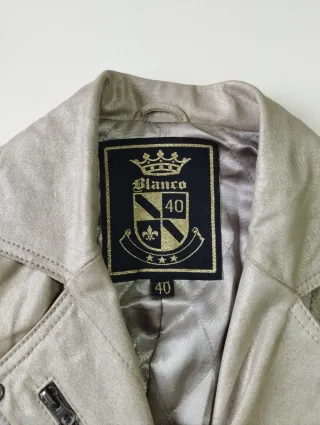Chaqueta Piel Blanco Talla L/40