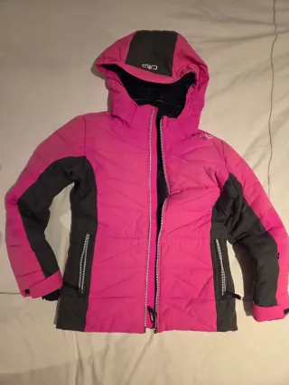 Chaqueta esquí niña CMP rosa y gris talla 152cm
