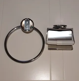 Toallero y Portarrollos Baño Acero Inoxidable