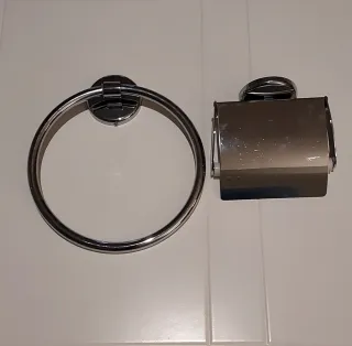 Toallero y Portarrollos Baño Acero Inoxidable