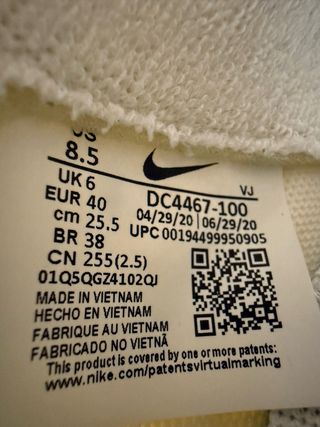 Zapatillas Nike Mujer Talla 40 Beige/Amarillo